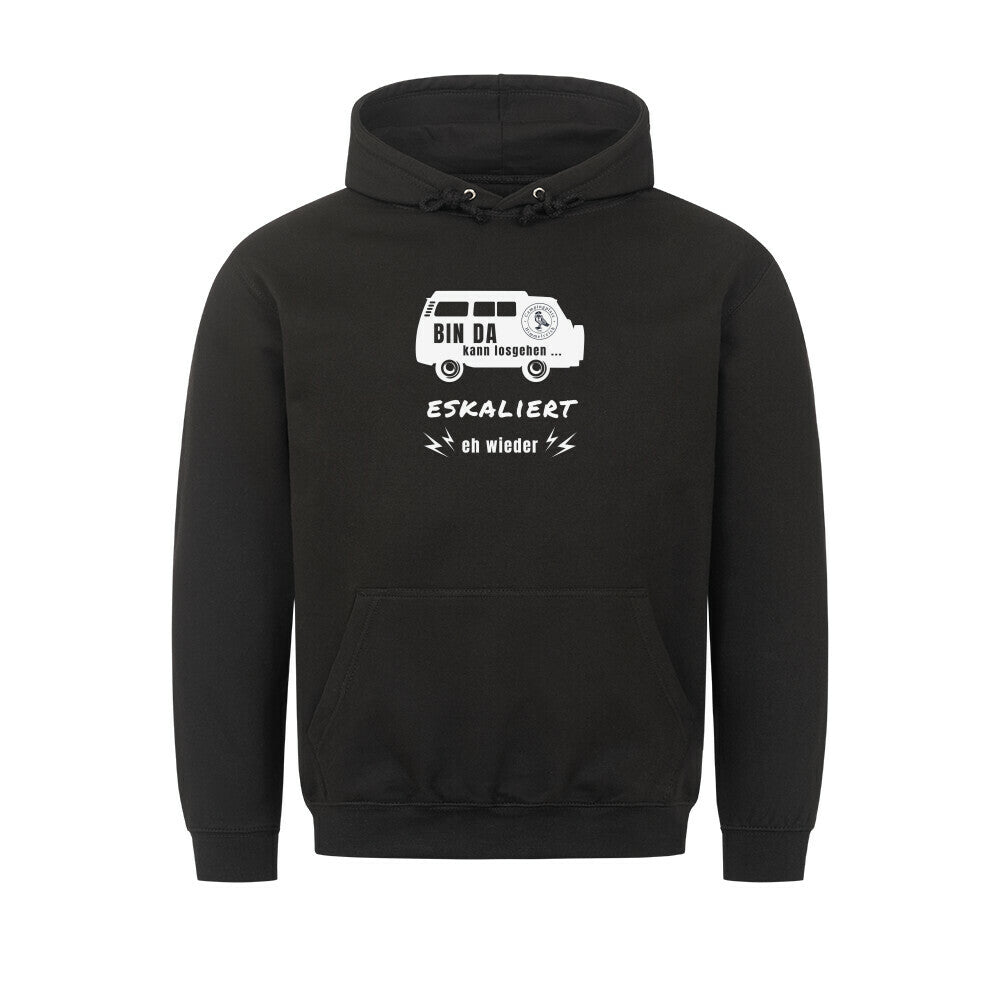 Hoodie – Bin da, Farbe Schwarz, Ansicht 1