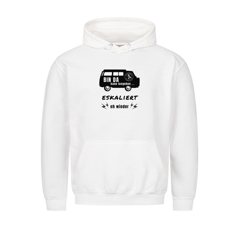 Hoodie – Bin da, Farbe Weiß, Ansicht 1