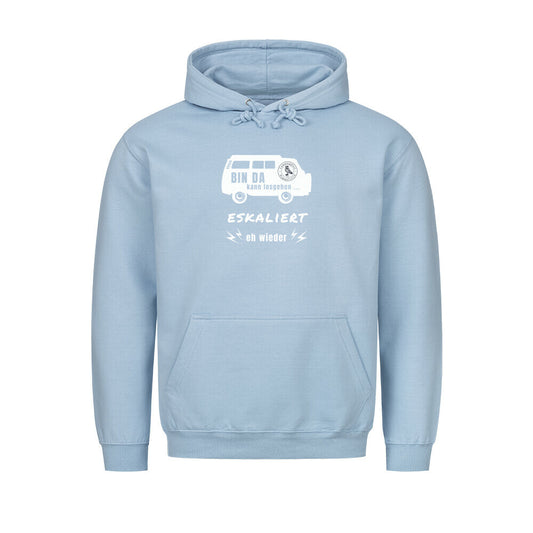 Hoodie – Bin da, Farbe Babyblau, Ansicht 1