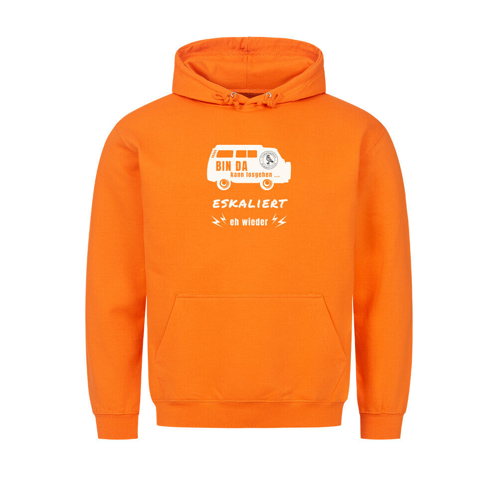 Hoodie – Bin da, Farbe Orange, Ansicht 1
