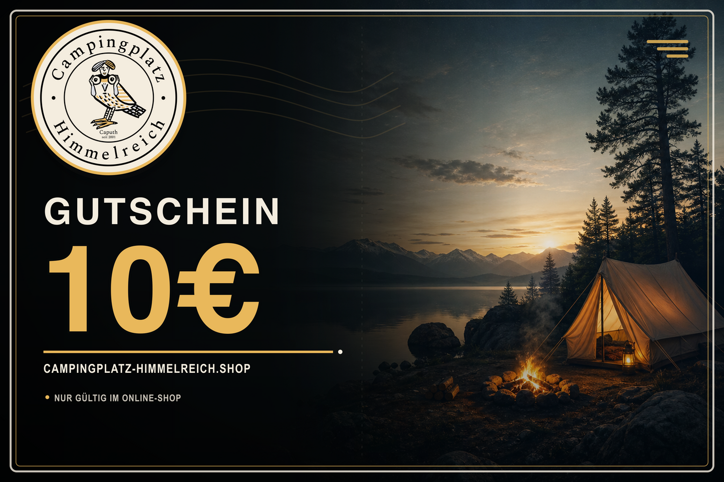 Geschenkgutschein – Campingplatz Himmelreich