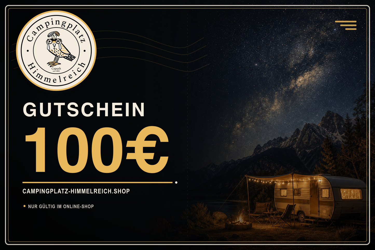 Geschenkgutschein – Campingplatz Himmelreich