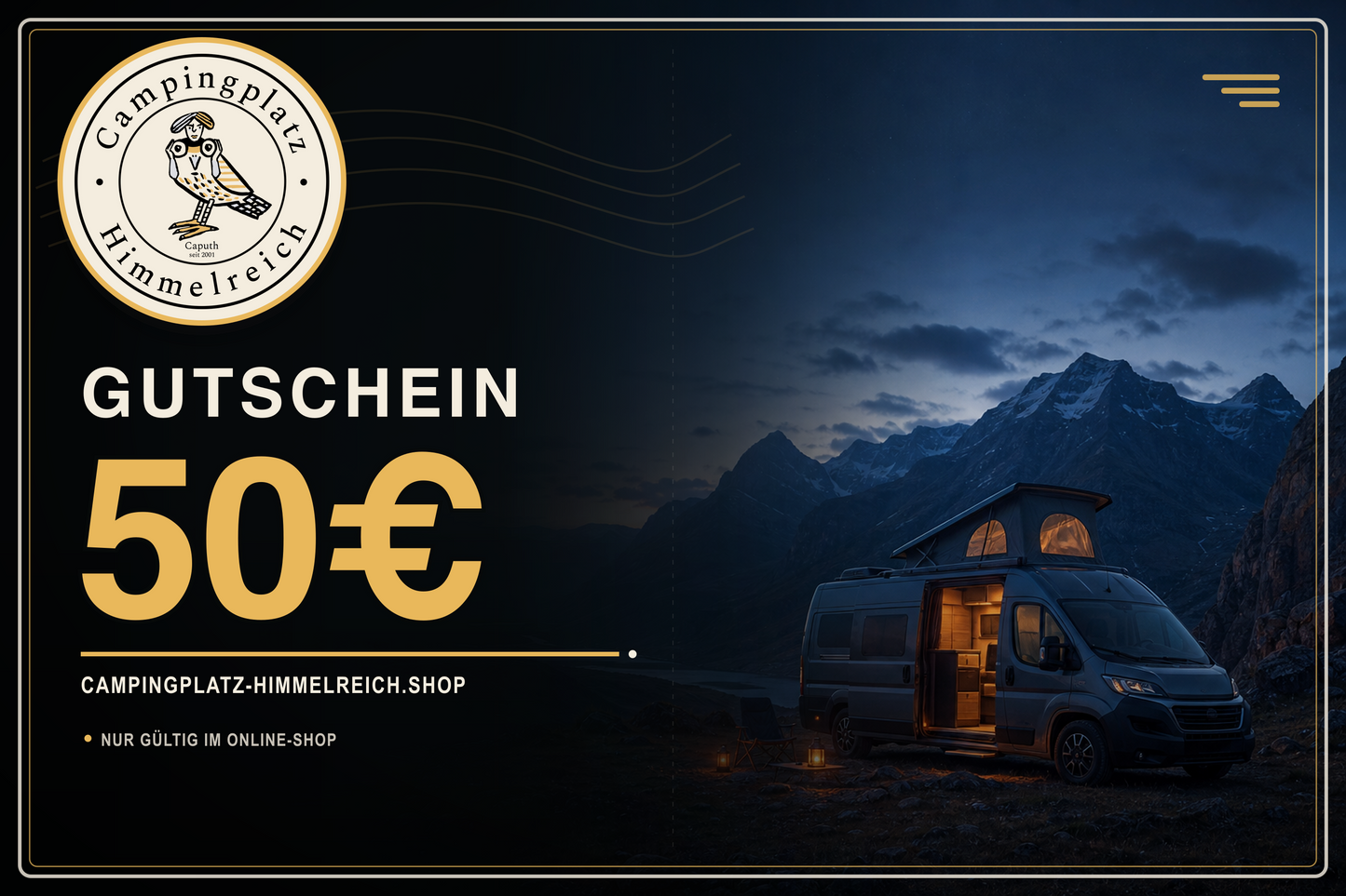 Geschenkgutschein – Campingplatz Himmelreich